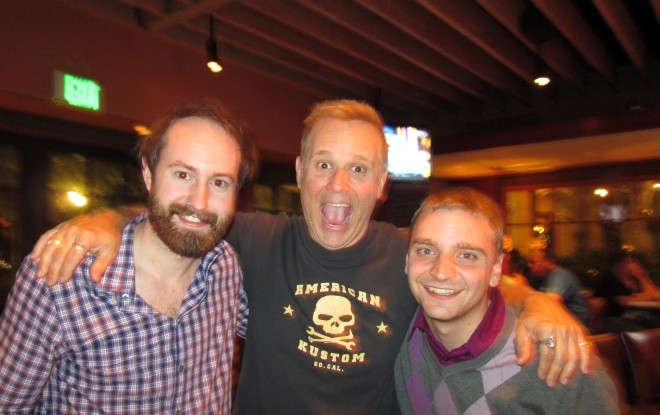 Announcer of The Price is Right, George Gray, with Evan Forsberg and Joel Hanson