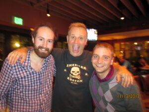 Announcer of The Price is Right, George Gray, with Evan Forsberg and Joel Hanson