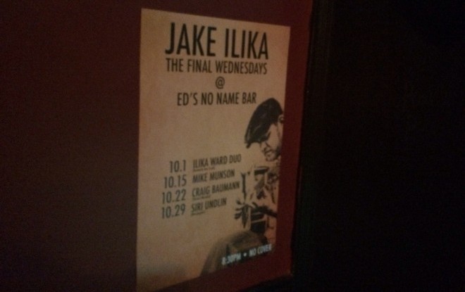 Jake Ilika ends his residency at Ed’s (no name) Bar
